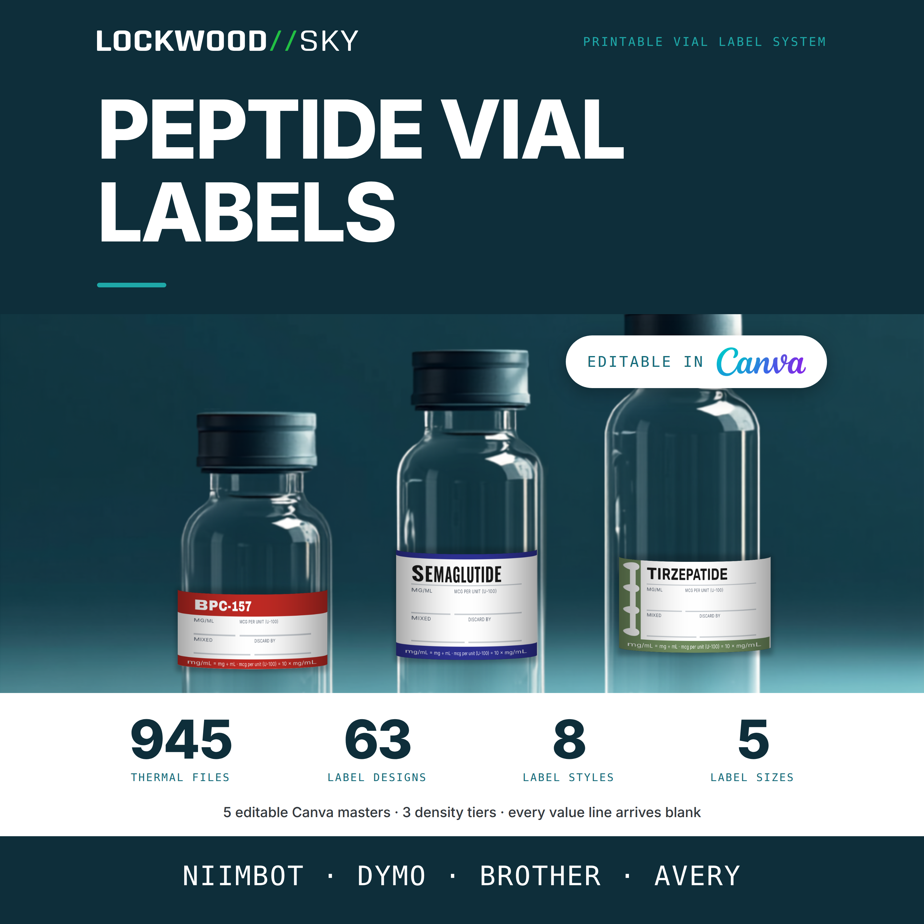 Peptide Vial Label System